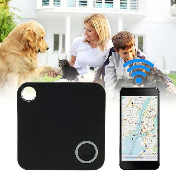 Black Useful Flat Mini GPS Device Tracker App For Kids Car Phone Dog Key Locator